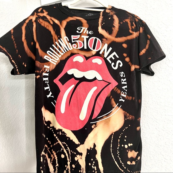 Original Vintage “The Rolling Stones” 2013 Concert Tye Dye T Shirt Size Medium - Picture 2 of 16